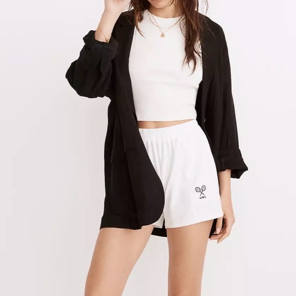 MWL Embroidered Tennis Pull-On Seamed Shorts - Picture 5 of 5